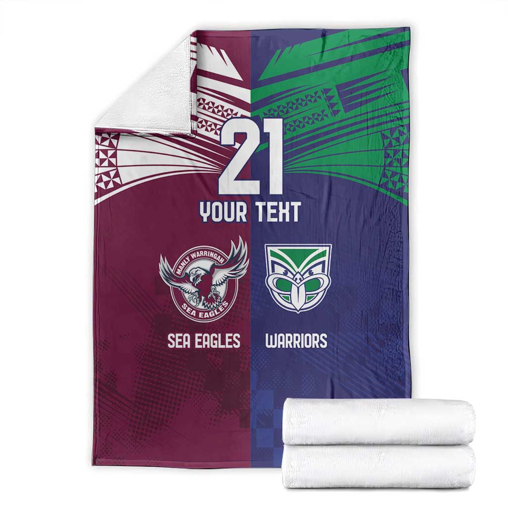 Custom Warriors-Sea Eagles Blanket Together Sporty Style