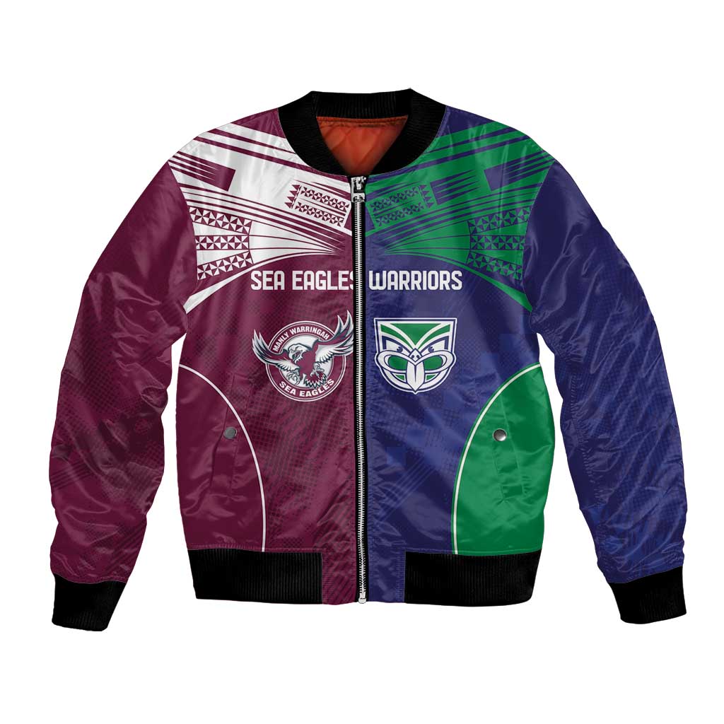 Custom Warriors-Sea Eagles Bomber Jacket Together Sporty Style