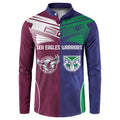 Custom Warriors-Sea Eagles Button Sweatshirt Together Sporty Style