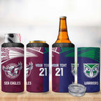 Custom Warriors-Sea Eagles 4 in 1 Can Cooler Tumbler Together Sporty Style