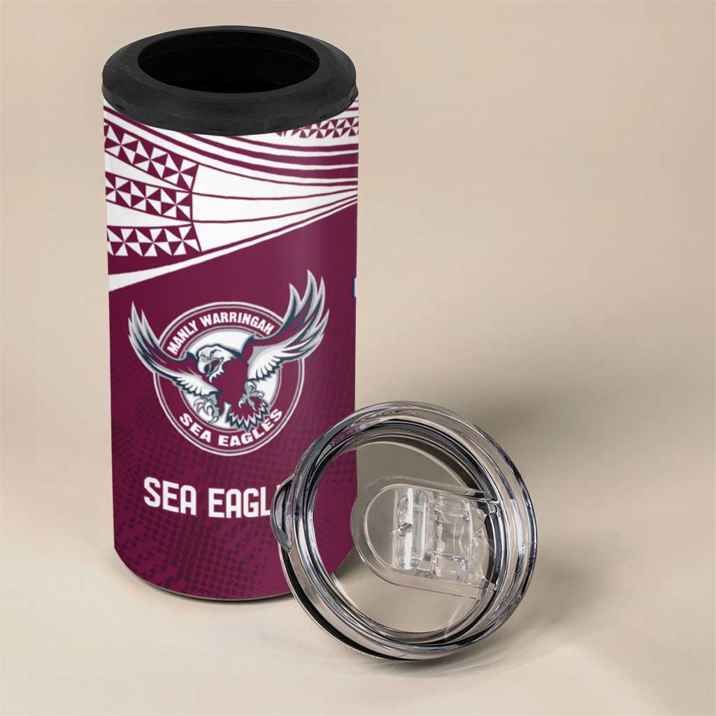 Custom Warriors-Sea Eagles 4 in 1 Can Cooler Tumbler Together Sporty Style