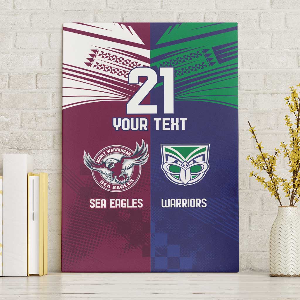 Custom Warriors-Sea Eagles Canvas Wall Art Together Sporty Style