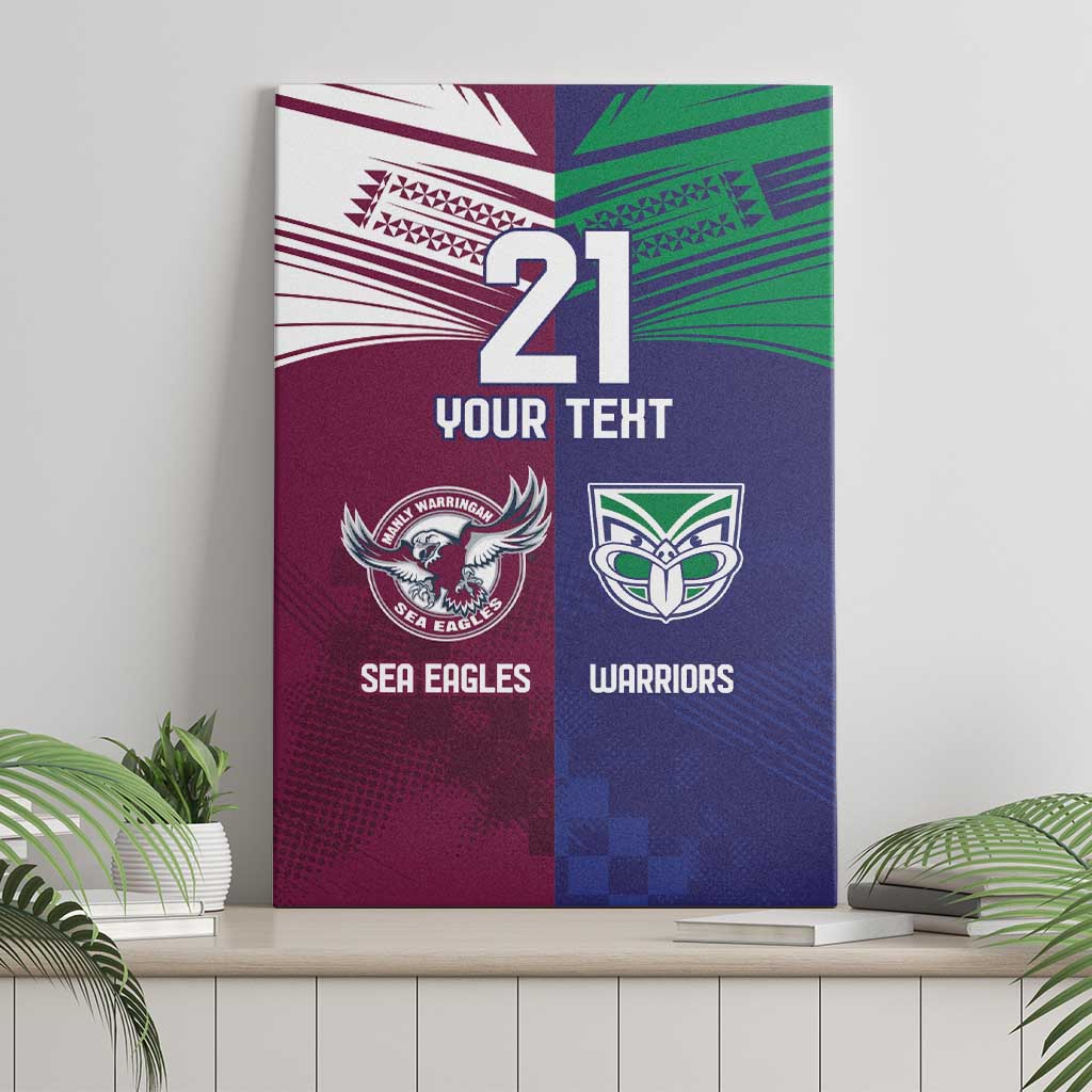 Custom Warriors-Sea Eagles Canvas Wall Art Together Sporty Style