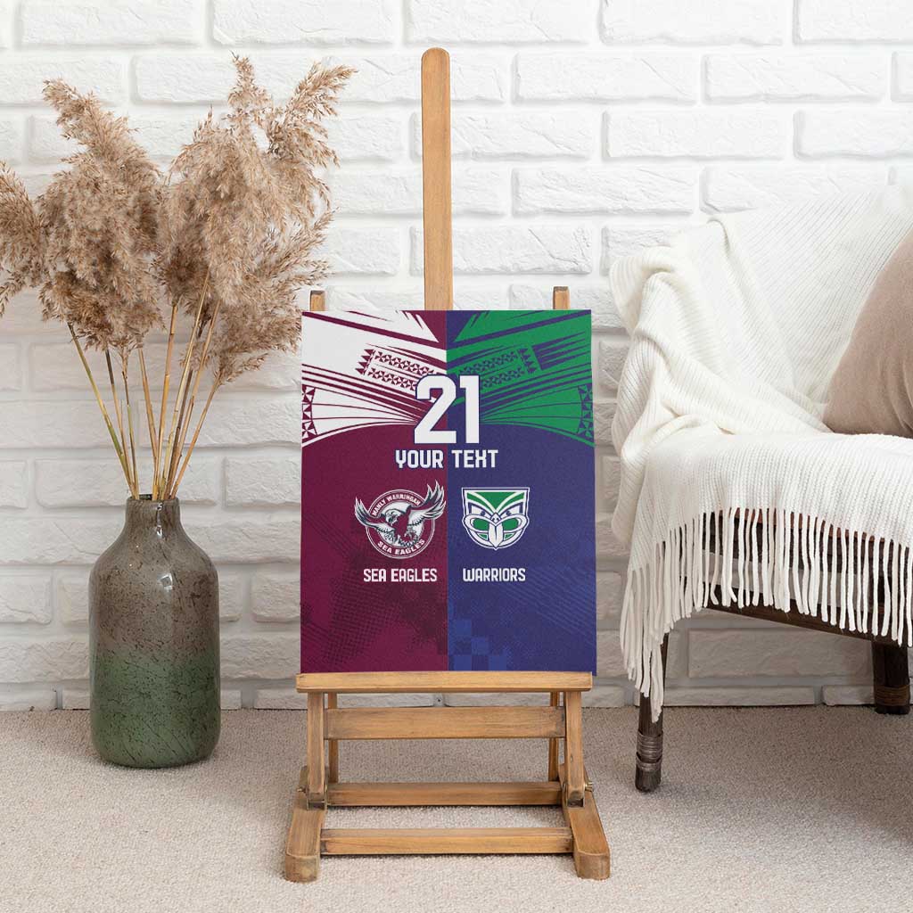 Custom Warriors-Sea Eagles Canvas Wall Art Together Sporty Style