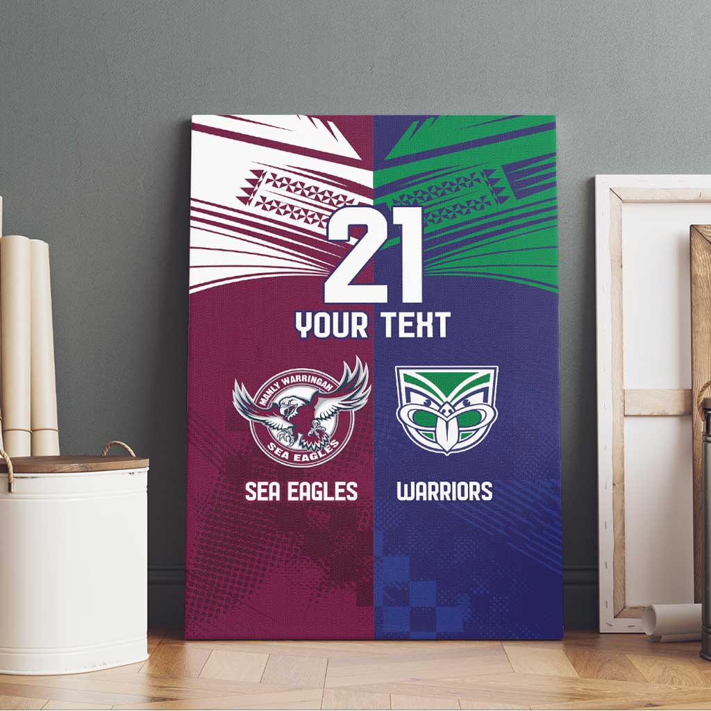 Custom Warriors-Sea Eagles Canvas Wall Art Together Sporty Style