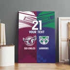 Custom Warriors-Sea Eagles Canvas Wall Art Together Sporty Style