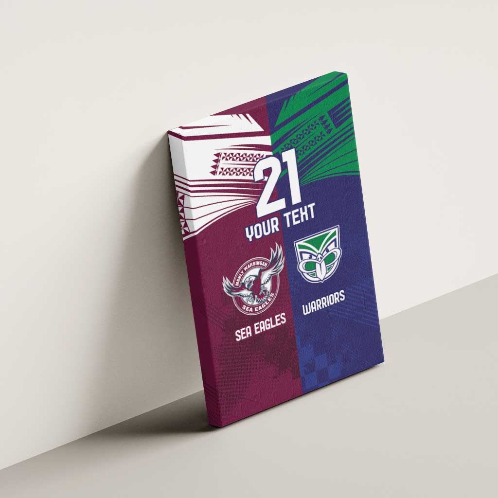 Custom Warriors-Sea Eagles Canvas Wall Art Together Sporty Style