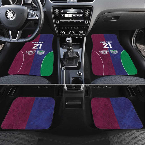 Custom Warriors-Sea Eagles Car Mats Together Sporty Style