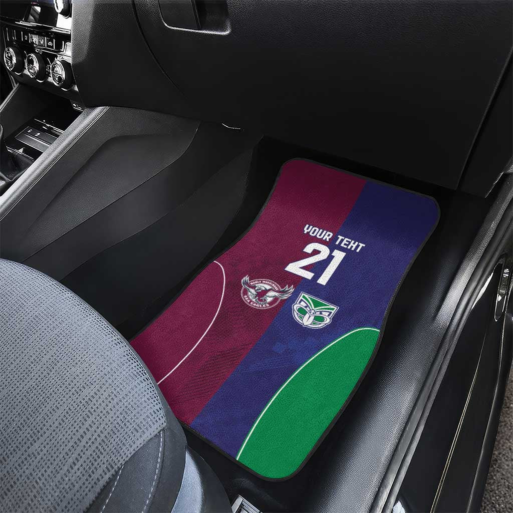 Custom Warriors-Sea Eagles Car Mats Together Sporty Style
