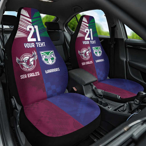 Custom Warriors-Sea Eagles Car Seat Cover Together Sporty Style