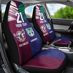 Custom Warriors-Sea Eagles Car Seat Cover Together Sporty Style
