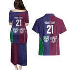 Custom Warriors-Sea Eagles Couples Matching Puletasi and Hawaiian Shirt Together Sporty Style
