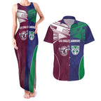 Custom Warriors-Sea Eagles Couples Matching Tank Maxi Dress and Hawaiian Shirt Together Sporty Style