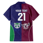 Custom Warriors-Sea Eagles Family Matching Long Sleeve Bodycon Dress and Hawaiian Shirt Together Sporty Style