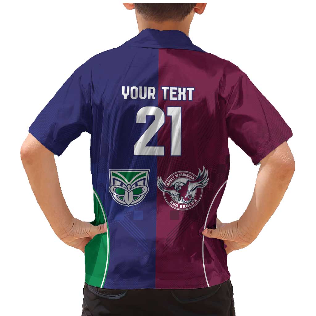 Custom Warriors-Sea Eagles Family Matching Mermaid Dress and Hawaiian Shirt Together Sporty Style