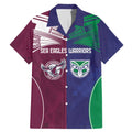 Custom Warriors-Sea Eagles Family Matching Mermaid Dress and Hawaiian Shirt Together Sporty Style