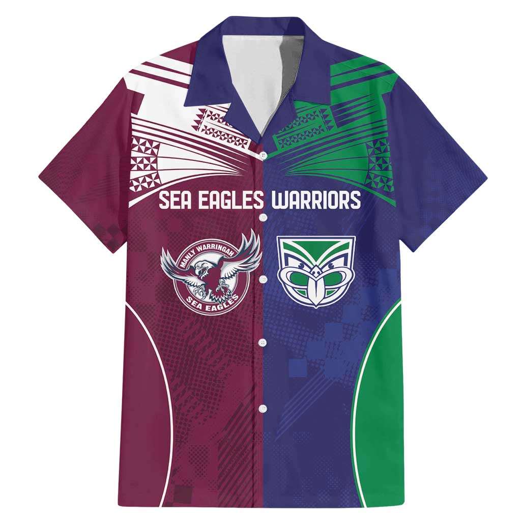 Custom Warriors-Sea Eagles Family Matching Mermaid Dress and Hawaiian Shirt Together Sporty Style