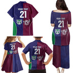 Custom Warriors-Sea Eagles Family Matching Puletasi and Hawaiian Shirt Together Sporty Style
