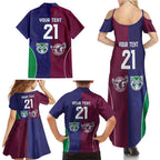 Custom Warriors-Sea Eagles Family Matching Summer Maxi Dress and Hawaiian Shirt Together Sporty Style