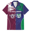 Custom Warriors-Sea Eagles Family Matching Summer Maxi Dress and Hawaiian Shirt Together Sporty Style
