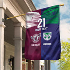 Custom Warriors-Sea Eagles Garden Flag Together Sporty Style