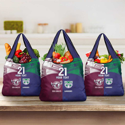 Custom Warriors-Sea Eagles Grocery Bag Together Sporty Style