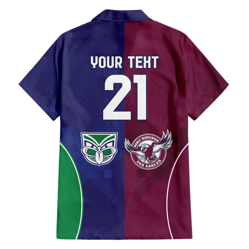 Custom Warriors-Sea Eagles Hawaiian Shirt Together Sporty Style