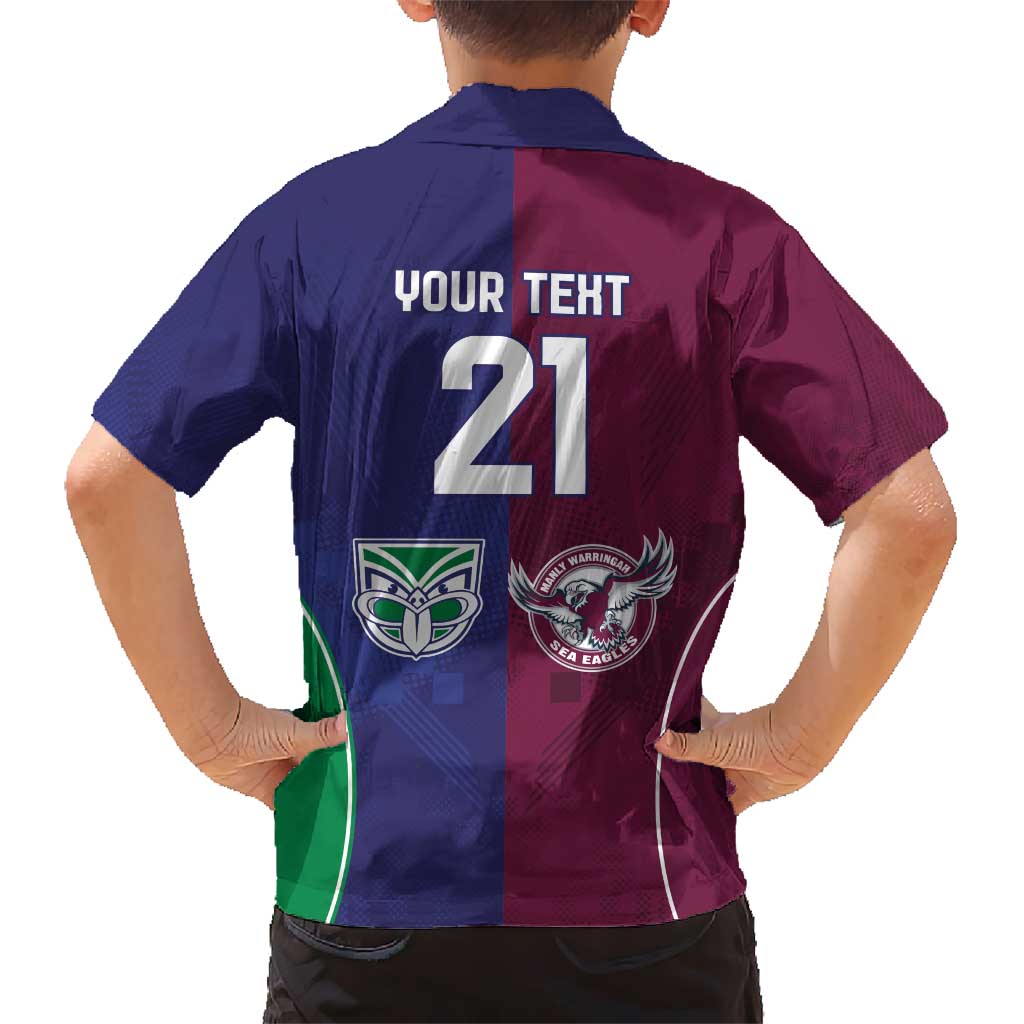 Custom Warriors-Sea Eagles Hawaiian Shirt Together Sporty Style