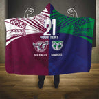 Custom Warriors-Sea Eagles Hooded Blanket Together Sporty Style