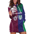 Custom Warriors-Sea Eagles Hoodie Dress Together Sporty Style