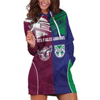 Custom Warriors-Sea Eagles Hoodie Dress Together Sporty Style