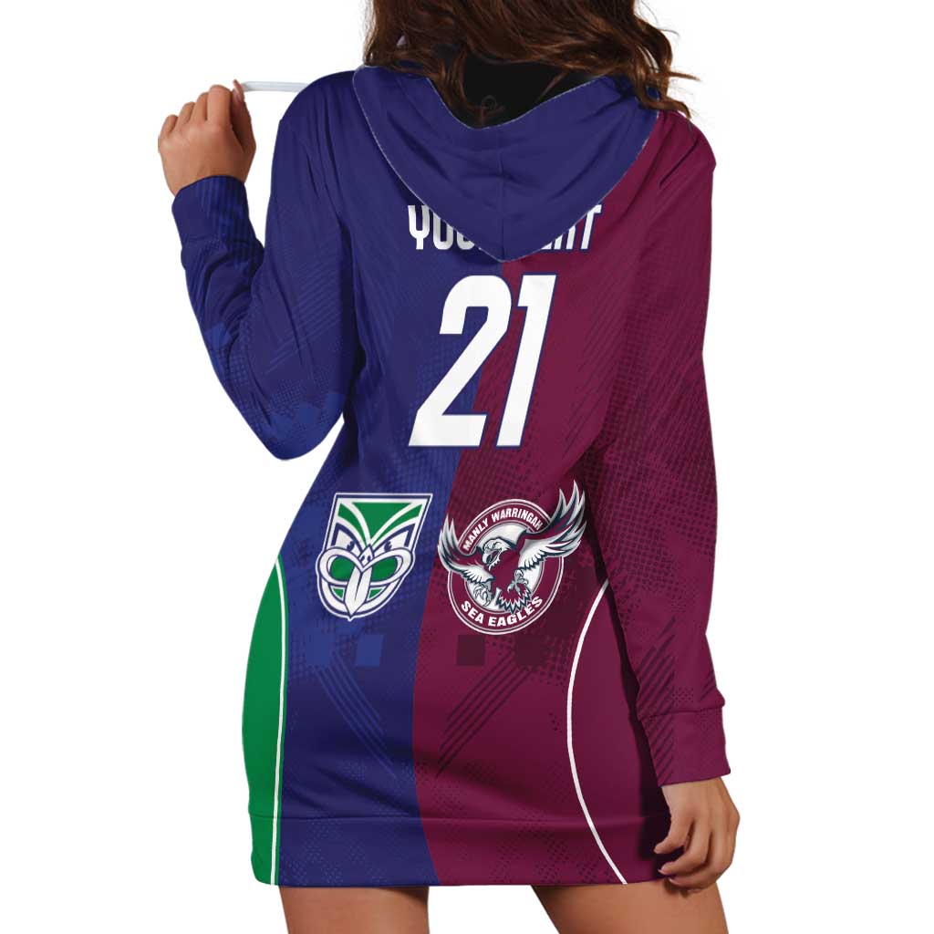 Custom Warriors-Sea Eagles Hoodie Dress Together Sporty Style