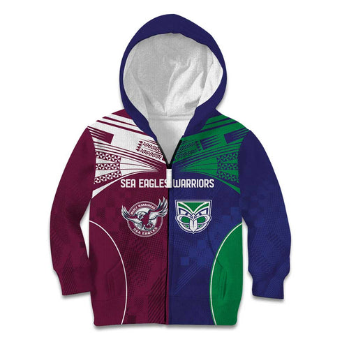 Custom Warriors-Sea Eagles Kid Hoodie Together Sporty Style