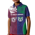 Custom Warriors-Sea Eagles Kid Polo Shirt Together Sporty Style