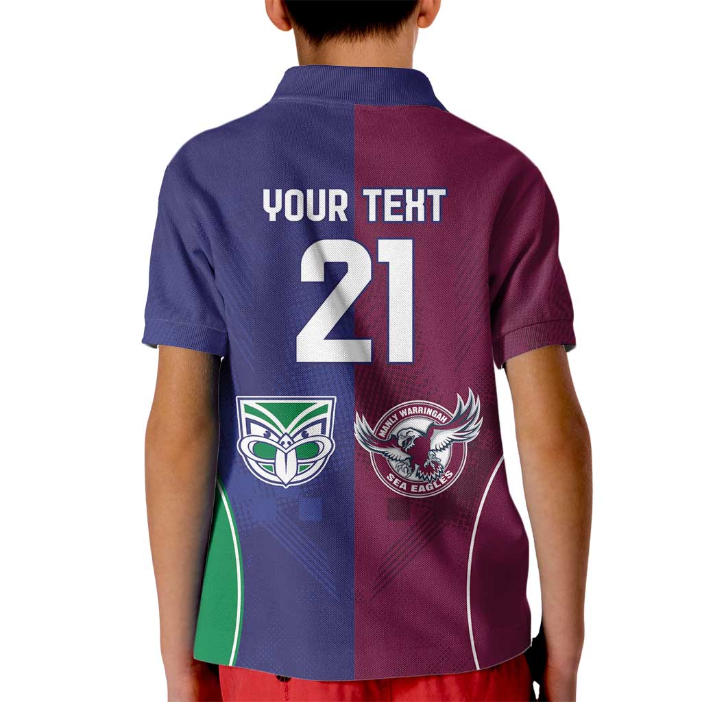 Custom Warriors-Sea Eagles Kid Polo Shirt Together Sporty Style