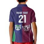 Custom Warriors-Sea Eagles Kid Polo Shirt Together Sporty Style