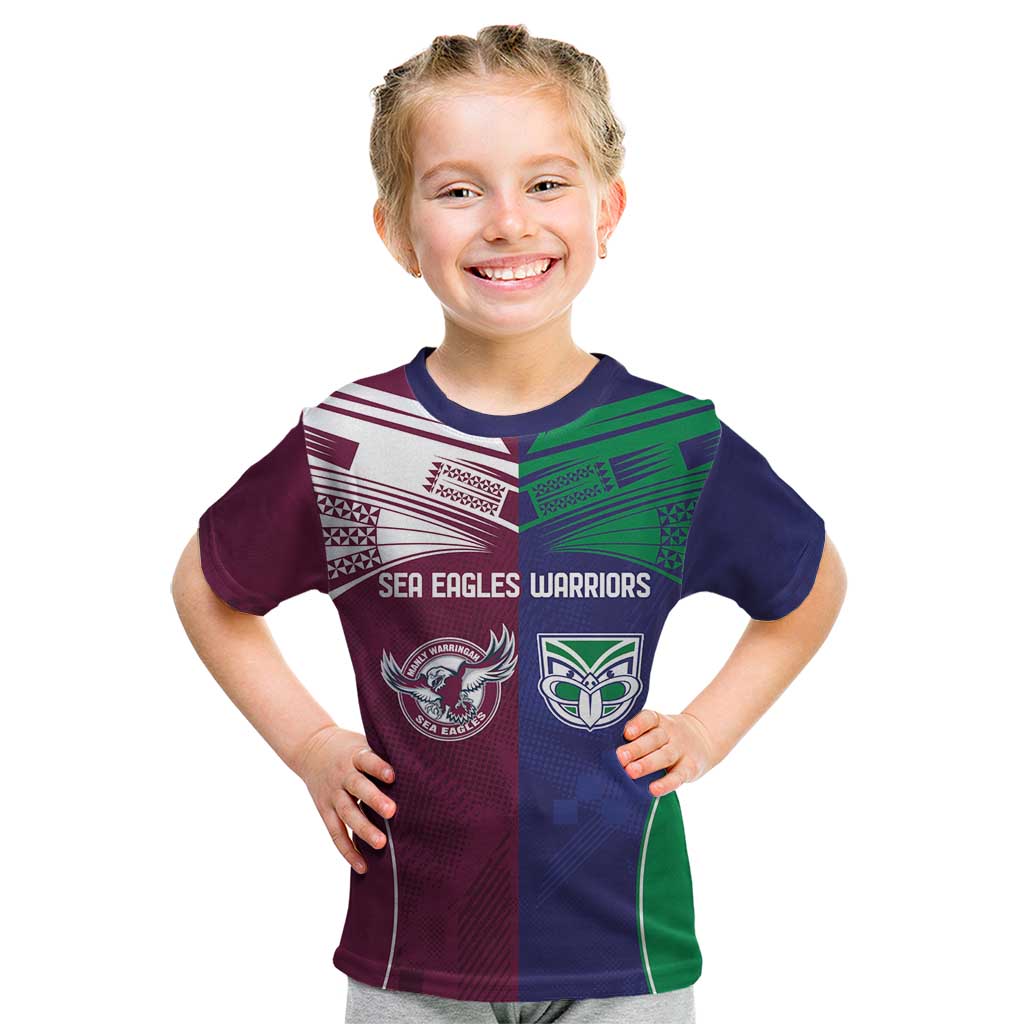 Custom Warriors-Sea Eagles Kid T Shirt Together Sporty Style