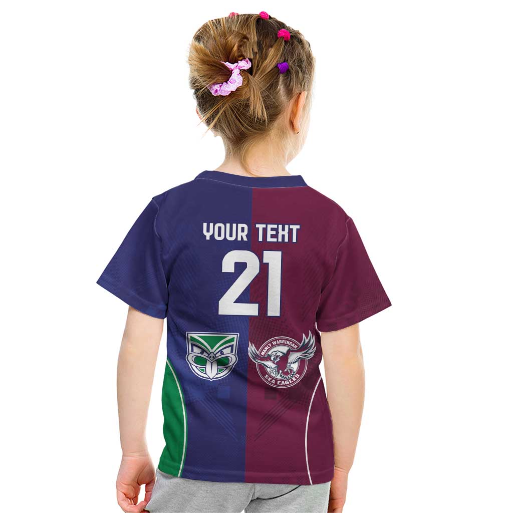 Custom Warriors-Sea Eagles Kid T Shirt Together Sporty Style