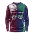 Custom Warriors-Sea Eagles Long Sleeve Shirt Together Sporty Style