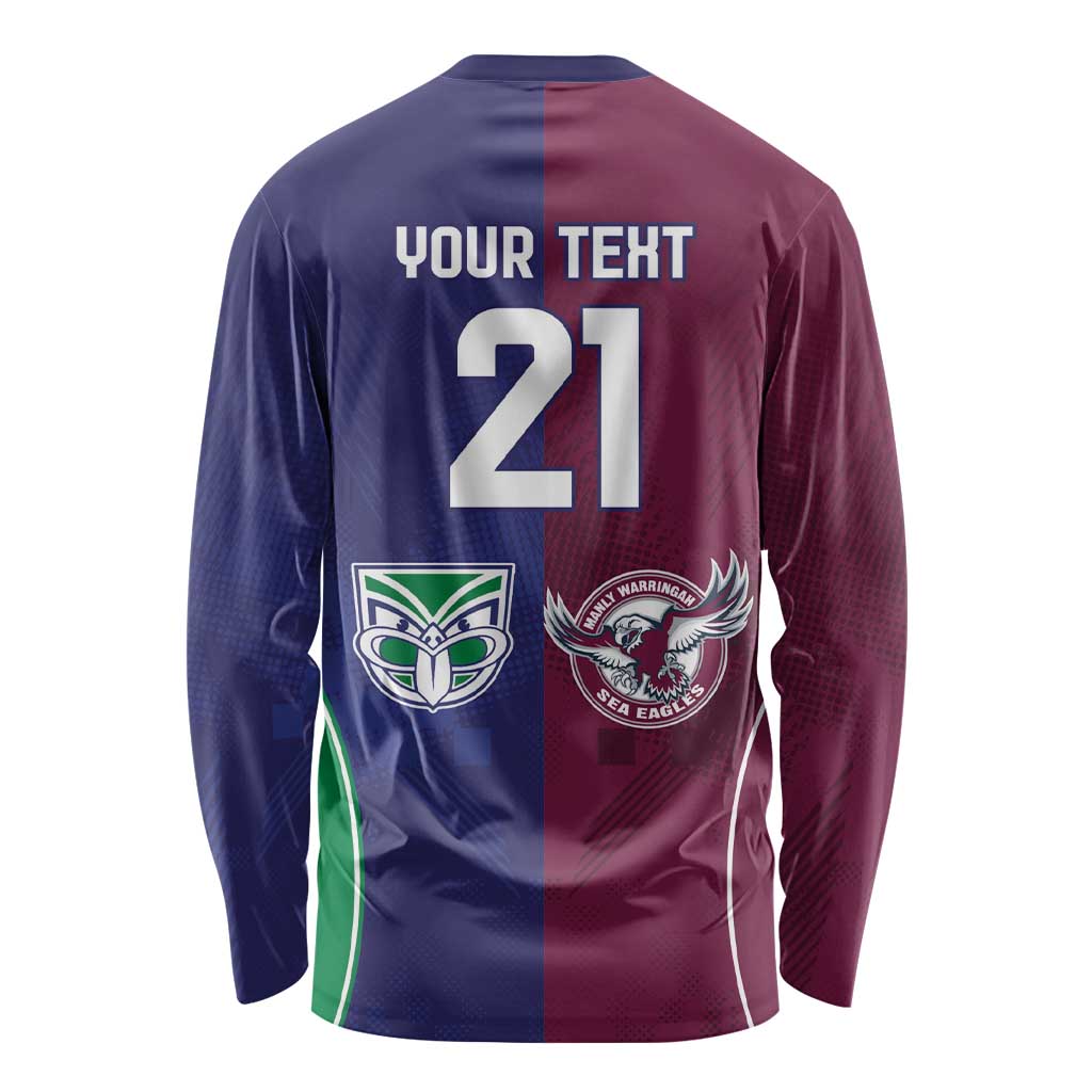 Custom Warriors-Sea Eagles Long Sleeve Shirt Together Sporty Style