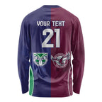 Custom Warriors-Sea Eagles Long Sleeve Shirt Together Sporty Style