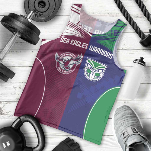Custom Warriors-Sea Eagles Men Tank Top Together Sporty Style