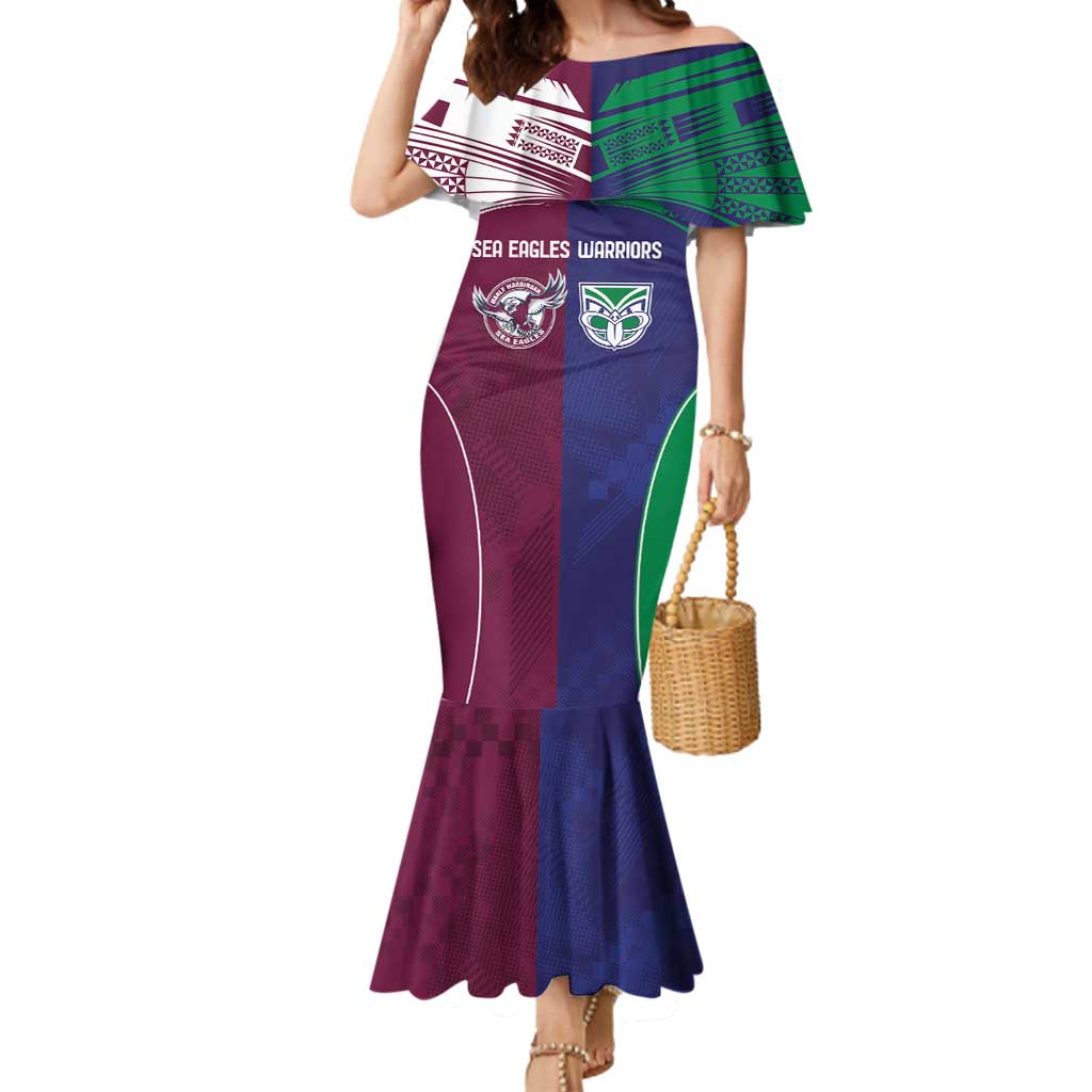 Custom Warriors-Sea Eagles Mermaid Dress Together Sporty Style