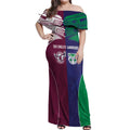 Custom Warriors-Sea Eagles Off Shoulder Maxi Dress Together Sporty Style