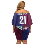 Custom Warriors-Sea Eagles Off Shoulder Short Dress Together Sporty Style