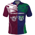 Custom Warriors-Sea Eagles Polo Shirt Together Sporty Style
