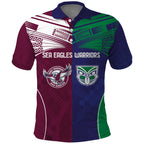 Custom Warriors-Sea Eagles Polo Shirt Together Sporty Style