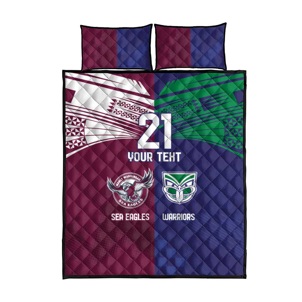 Custom Warriors-Sea Eagles Quilt Bed Set Together Sporty Style