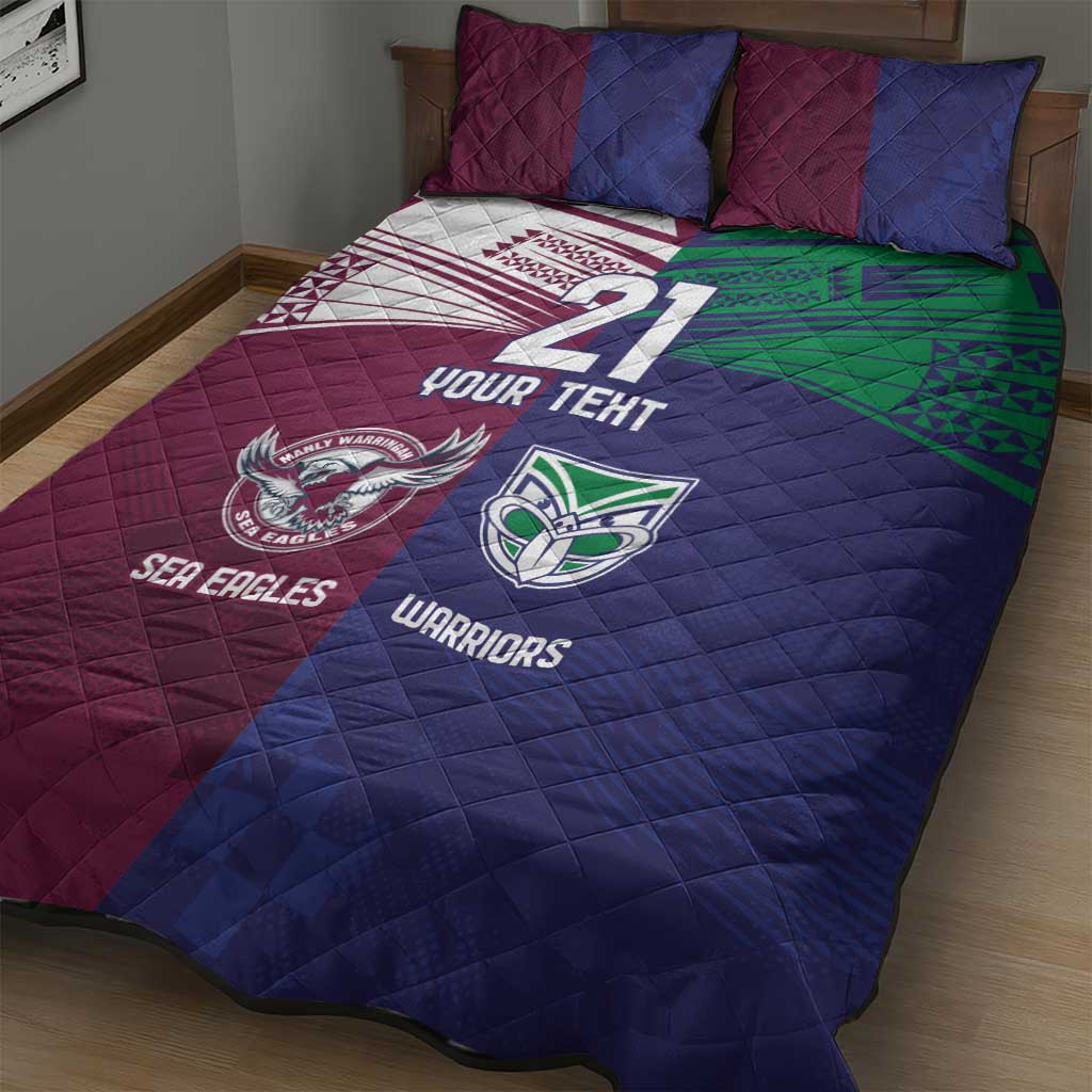 Custom Warriors-Sea Eagles Quilt Bed Set Together Sporty Style