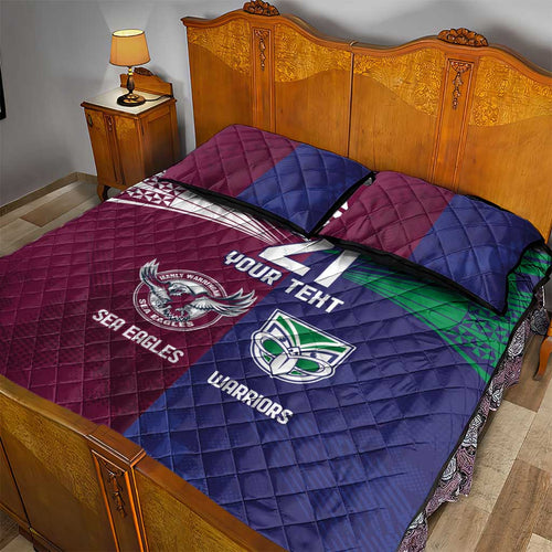 Custom Warriors-Sea Eagles Quilt Bed Set Together Sporty Style
